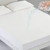 Coriwell Matratzenschoner Wasserdicht - 180 x 200 cm Matratzenbezug Matratzenauflage Atmungsaktive Matratzenhülle Matratzenschutz aus Bambus Matratzen Schutzbezug - Mattress Protector