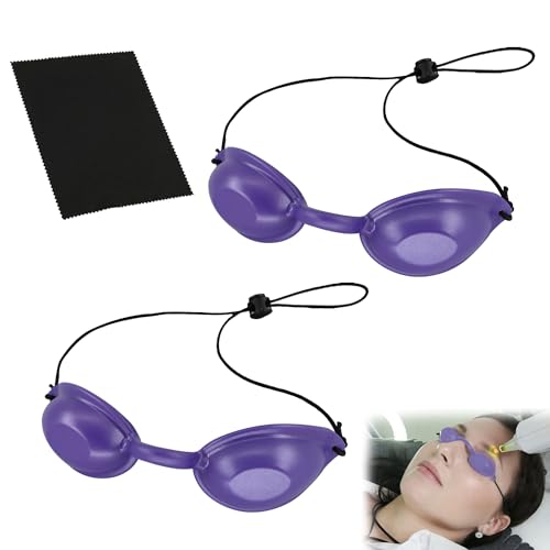 Toulifly Solarium Brille,UV Brille,Solariumbrille UV Solarium Schutzbrille Sonnenschutz Brille für Sonnenbank Beauty Patienten Sonnenbrille IPL Behandlung LED Lichttherapie,Sonnenschutzbrille,2PCS