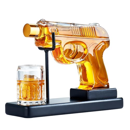 Kollea Mini Whiskey Dekanter Set mit Glas für Männer, Einzigartige Jahrestag Geburtstag Geschenke Ideen für Männer Papa von Tochter, Cool Military Geschenk, Cool Liquor Dispenser für Bar trinken Party