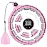 Smart Hoop Reifen Erwachsene und Anfänger, Hullahub Reifen zum Abnehmen，Smart Hoop Leise XXL 128CM，Fitness Hoop mit Gewicht, Zähler und Noppen G