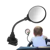 Kinderwagenspiegel Zum Gehen, Kinderwagen Rückspiegel | Rotary -Sicherheitsspiegel Für Kinderwagen | Einfach Zu Installierende Kinderwagenzubehör Für Mehr Sicherheit Und Bequemlichkeit
