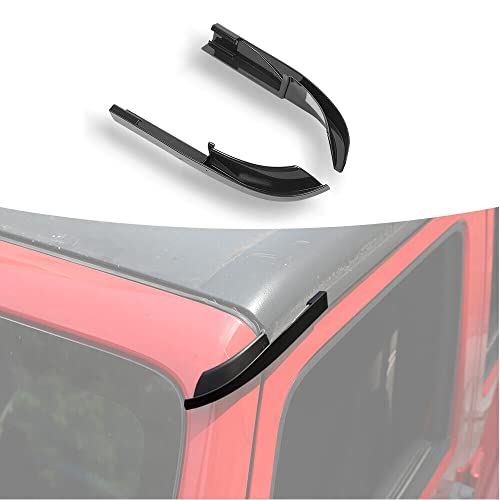 TDHLW Hardtop Rain Diverter ABS Regenwasserrinnenverlängerung Regenabweiser für Jeep Wrangler JK JKU 2007-2017, Außenzubehör,Schwarz