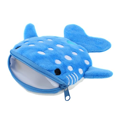 Hai Kinder Geldbeutel,Mabor Mini Geldbörse Kinder Plüsch Münzgeldbörse Hai Mini Tasche Coin Purse Cute Münzbeutel Kosmetikartikel Tasche Cartoon Geldbörse mit Reißverschluss Brieftasche für Kinder