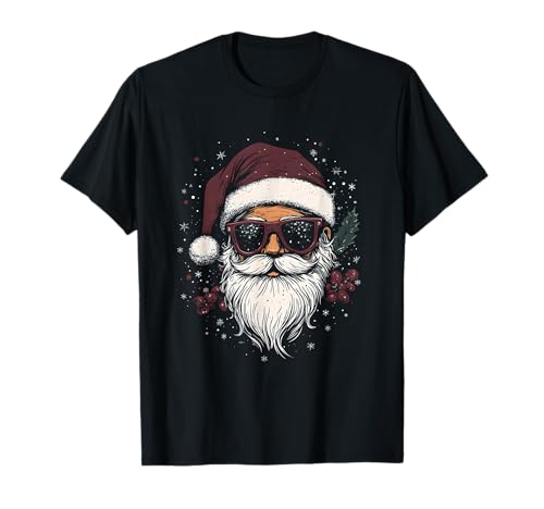 Cooler Weihnachtsmann mit Sonnenbrille Weihnachten T-Shirt