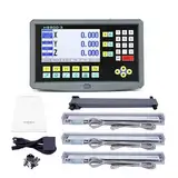 AUBEST Lineares Raster, LCD Kit COMPLICT Set 3 Axis Fräsen Drehen Drehen Drehen Drehmaschine Mühle Machine Digitalanzeige und Linearskala Encoder(0.005mm Complete Set)