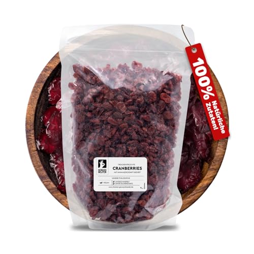 Bremer Gewürzhandel Cranberry getrocknet 1 Kg - aromatische Früchte mit Ananasdicksaft, Cranberry, Cranberries, Cranberries getrocknet