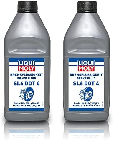 LIQUI MOLY Bremsflüssigkeit SL6 DOT 4 | 1 L | Bremsflüssigkeit | Art.-Nr.: 21168 (Packung mit 2)