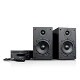 Teufel Kombo 11 Mini-Stereo-Anlage Stereo Lautsprecher Musik Sound Hochtöner Mitteltöner Bass Speaker DAB+ HiFi Soundanlage Schwarz, Auxiliary