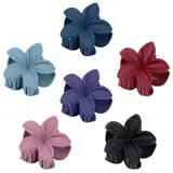 Blooms 6 Stück Haarklammer Blume Klein, Hawaii Haarklammern Blumen Matt Haarspangen Damen Rutschfeste Blumenklammern Mädchen Hair Clip Blumen Spange für Hochzeit Strand Party Pool Urlaub