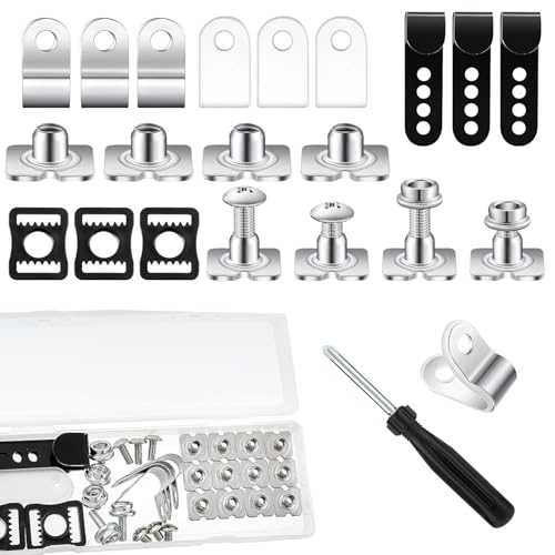 Reparaturset für Fußball - Edelstahl Reparaturset - Hardware Kit Sportbedarf inklusive J Clips, Schraubendreher und Visierclip für Hockey