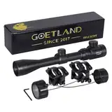 Goetland Gewehr Zielfernrohr 3-9x40 EG Airsoft Rot Grün Fadenkreuz mit Montage Ringe SFP für Taktische Jagd Armbrust Luftgewehr Sportschützen