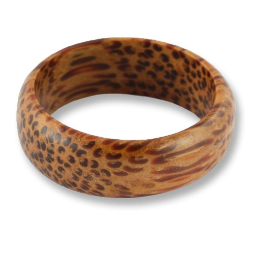 Island Piercings Design Ring aus Kokos Holz Holzring 7mm breit Handarbeit AR175-19mm