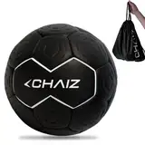 CHAIZ CNTRL Hype Grip Handball SCHWARZ | Trainings und Wettkampfball | Größe 3 | Frauen und Männer Handball | inkl. Balltasche