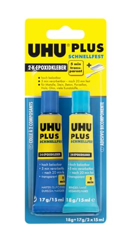 UHU PLUS schnelllfest Tube Binder + Tube Härter 35g