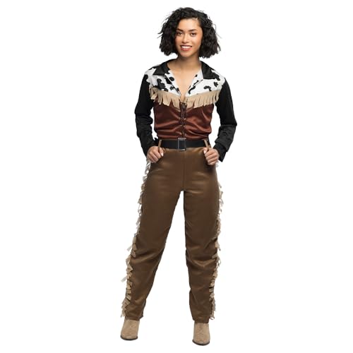 Boland - Kostüm Cowgirl für Damen, 3-teilig, Faschingskostüm für Mottoparty, Halloween oder Karneval, Wilder Westen, Cowboy