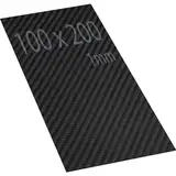 100 x 200 mm Karbonfaserplatte. 1 mm Kohlefaser Platte stark. Matt 3K Carbon Fiber Blätter. Robust und hohe Härte. Kohlefaserplatte zum CNC-Schneiden. Plate 100mm x 200mm