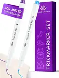 Lange & König® Trickmarker Set Selbstlöschend & Wasserlöslich [200m Schreiblänge] - Nähzubehör Nähen Zubehör Schneiderkreide Alternative Nähmaschinen Zubehör Nähen & Stoffe Nähzeug Sewing Accessories