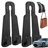 2 Stück Auto Haken Kopfstütze Gummi, Schwarz Taschenhalter Auto für Versteckte, Universal Haken für Autositzlehnen, Auto Zubehör Innenraum für Lebensmittel-Taschen, Handtaschen, Kleidung