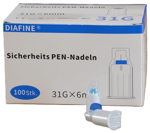 DiaFine Safety Insulin Pen Nadeln 6mm x 31G - universell, 100 Stk. pro Pkg.