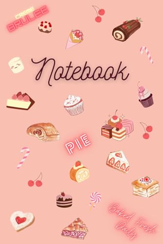 Dessert Shop Notebook: Notebook: The Dessert Shop 6"x9" 120 Page Lined Notebook