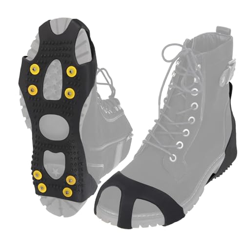 ALPIDEX Anti Rutsch Schuhspikes Größe 35-47 Ersatzspikes Ice Grips Schuhkrallen Schnee EIS Spikes Sohle Wandern Spazieren Hiking Walking Winter, Größe:M