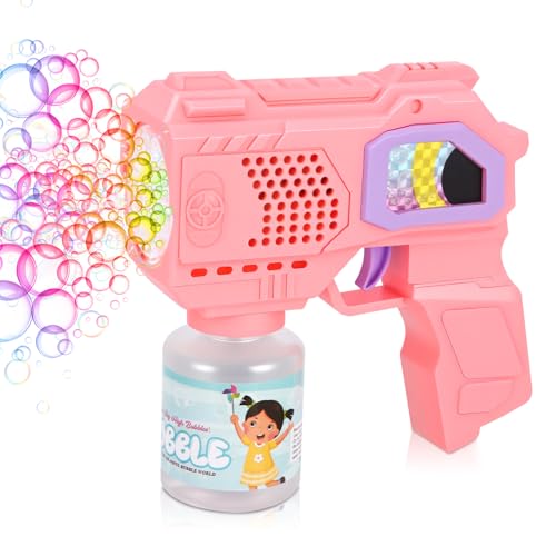 Seifenblasenmaschine für Kinder, 4000+ Blasen pro Minute, Automatische Seifenblasenpistole, Blasenspielzeug für Party und Geburtstag