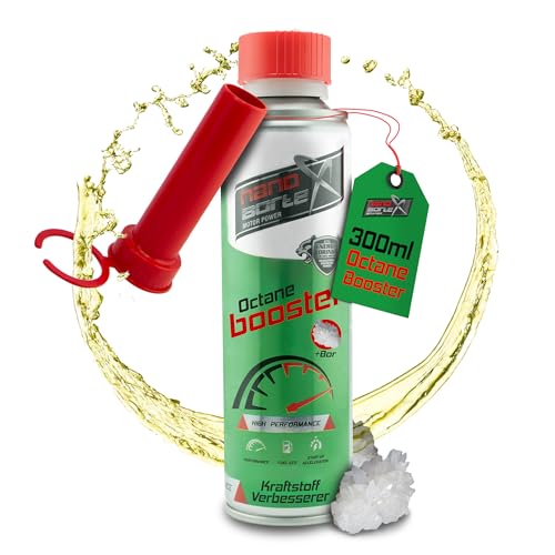 NanoBorTeX 2in1 BOR Octane Booster – Hochleistungs-Additiv & Benzinsystemreiniger – Erhöht Oktanzahl um bis zu 8 Punkte, schützt Motor & optimiert Verbrennung – 300 ml