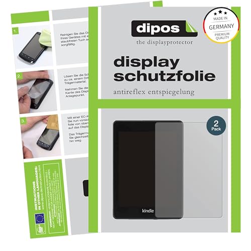 dipos I 2X Schutzfolien für Amazon Kindle Paperwhite matt kompatibel mit 6.8 Zoll (2021) Displayschutzfolie Amazon Kindle