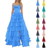 Brautkleider 2025 Trägerloses Korsettkleid für Damen Lang A-Linie Ganzkleid Gestuftes Abendkleider mit Schlitz Etuikleid Schwarz Maxi Dress Tunikakleid Cocktailkleid Partykleid Hochzeitskleid (Red, S)