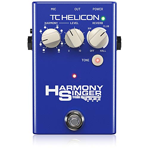 TC Helicon HARMONY SINGER 2 Batteriebetriebener Vocal Effects Stompbox mit gitarrengesteuerter Harmonie, Reverb und Klang