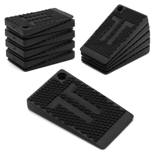 Aoyswuz 20 Stück Möbel Nivellierpads Weich TPE Gummi Vielseitiger Gummikeil rutschfest Wedge-Unterlegscheiben für Möbel, Tisch, Stuhl, Schrank