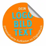 foliado® Dein Logo/Bild/Text als personalisierte Aufkleber Digitaldruck selbst gestalten mit deinem Design Sticker Firmenlogo, Vereine, Bands | wasserfest | UV-beständig | APD070