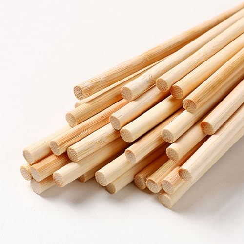RYAN Holzstab Rundholz 30 Stück Holzstäbchen zum Basteln Ø 6 mm Länge 30 cm Holzstäbe Zum Basteln Modellbau DIY Handwerk Holzstäbchen Basteln
