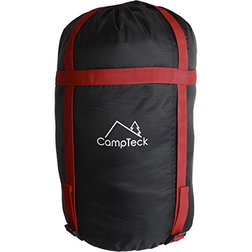 CampTeck U6954 - Leichte Kompressionssack Wasserabweisend Packsack Schlafsack für Schlafsack, Kleidung, Reisen, Camping, Outdoor - schwarz