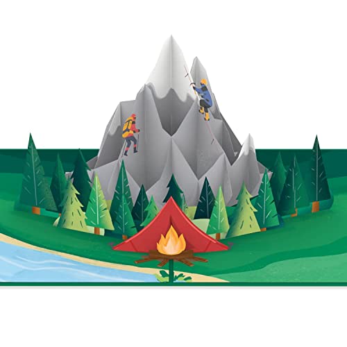 papercrush® Pop Up Karte Klettern am Berg - 3D Geburtstagskarte für Männer mit Kletterern, Glückwunschkarte oder Geldgeschenk für Bergsteiger und Wanderer, Gutschein für Bouldern oder Kletterpark