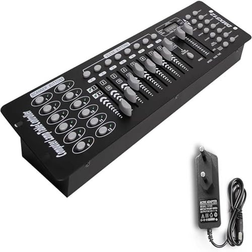 Dmx Controller, 192CH Dmx Lighting Controller, 240 Scenes Stage Light Control Panel Front light Par lights for Editing Program Of Stage Lighting