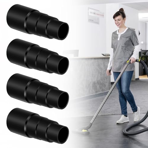 Staubsauger Adapter, Absaugadapter, Schlauchadapter Universal Staubsaugeradapter, Schlauch Reduzierstück für Anschluß an Staubsaugerschlauch (PVC),4 Stück