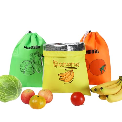 Kotkiddy Banane Salat und Tomate Frische Wiederverwendbare Gemüseläden - Bananen Frische Gemüseläden Gemüselagereinheiten Obst und Gemüselagereinheiten Wiederverwendbare Gefrierbeutel