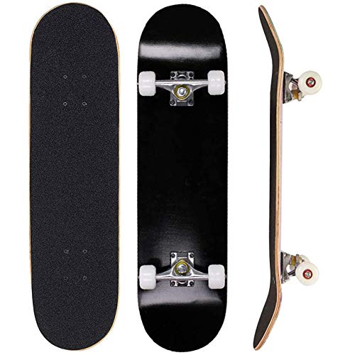 Sumeber Skateboard für Anfänger, Geburtstagsgeschenk für Teenager und Erwachsene (Schwarz)