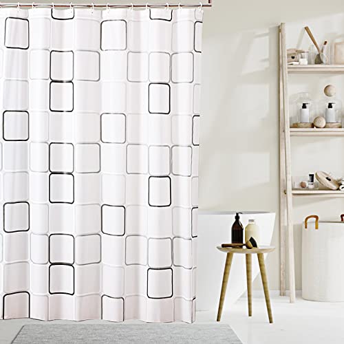 Gvolatee Duschvorhang Antischimmel 180 X 200 cm, Waschbar PEVA Shower Curtains mit 12 Duschvorhangringen, Anti-Bakteriell Duschvorhänge, Wasserdicht Bad Vorhang, Schnell Trocknend Badezimmer Vorhang