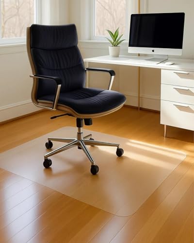 OZ HOME Bodenschutzmatte für Bürostühle – 90x190 cm – Leicht Mattierte Oberfläche in Milchglas-Optik – rutschfeste Unterlage für Laminat, Parkett & Harte Böden – Schadstofffrei & Geruchsneutral
