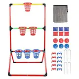 zwxqe Bean Bag Toss Game Toys, Throwing Basket Toss Game, Cornhole Bean Bag Game Set, Backyard Bean Bag Toss Game, Lightweight Ladder Throw Balls Game, Cornhole Bean Bag Toss Game