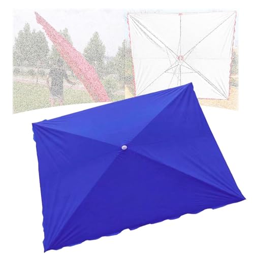 Ersatzbezug für Markt- und Terrassenschirm, strapazierfähig, 6 Rippen, blauer Schirm für Outdoor-Tischschirme (200 x 150 cm), perfekte Sonnenschutzlösung