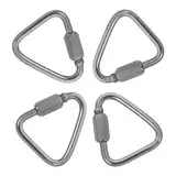 ULTECHNOVO Auto- Locking Klettern Edelstahl Delta Quick Link Karabiner Clips für Hängematten Stanzen Taschen Schaukel Stühle Gym Ausrüstung 4Pcs