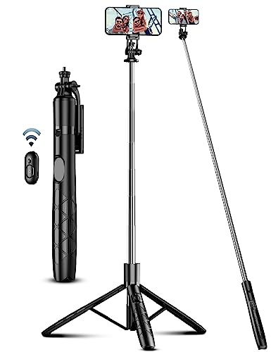 180cm Handy Stativ Ständer & Selfie Stick, Handyhalter mit Abnehmbarer Fernbedienung, Smartphone Stative, Tripod für iPhone, Handystativ Kompatibel mit iPhone Android Smartphones, Camera