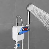 KEESUNG 3.5KW 220V Elektrischer Durchlauferhitzer mit Leckageschutz, Mini Tankless Instant Elektro Wassererhitzer Mini Dusche Warmwasserbereiter mit Duschkopf für Küche Bad Zuhause