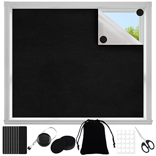 Scettar verdunklungsstoff Sets,300x145cm verdunkelungsrollo ohne Bohren,Tragbare dachfenster verdunkelung Stoff,Fenster verdunkelung Sonnenschutzvorhänge mit Wärmedämmschicht