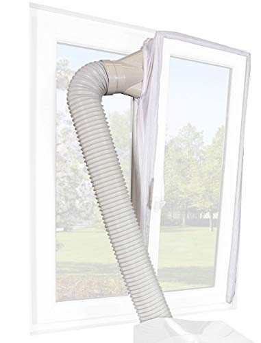 Sichler Haushaltsgeräte Fensterabdichtung Klima: Abluft Fensterabdichtung für mobile Klimageräte, Hot Air Stop (Klimaanlage, Abdichtung, Fensterdurchführung Abluftschlauch gekipptes)