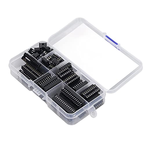 DIP-IC-Sockel, IC-Sortiment-Set, Flachstift, 66-teilig, Leicht zu Transportieren, Isoliert für Schaltung