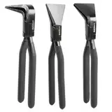 TECPO Falzzange Set 3-teilig 0° 45° 90° - gerade, abgewinkelt, tauchisoliert 280mm Blechbiegzange Blechzange Abkantzange Biegezange - zum Abkanten von Blechen mit maximaler Öffnungsbreite von 60 mm